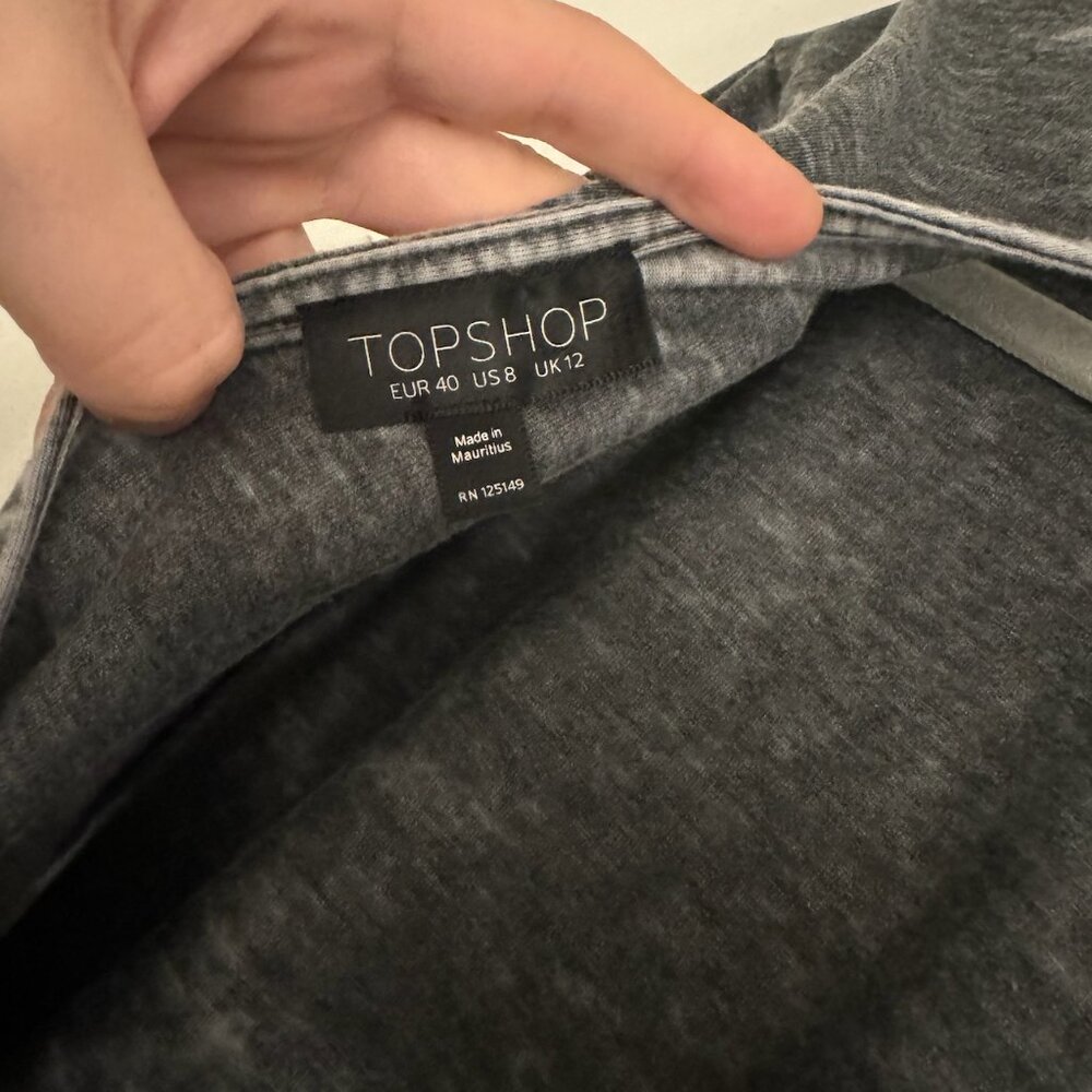 Topshop open back long sleeve shift dress